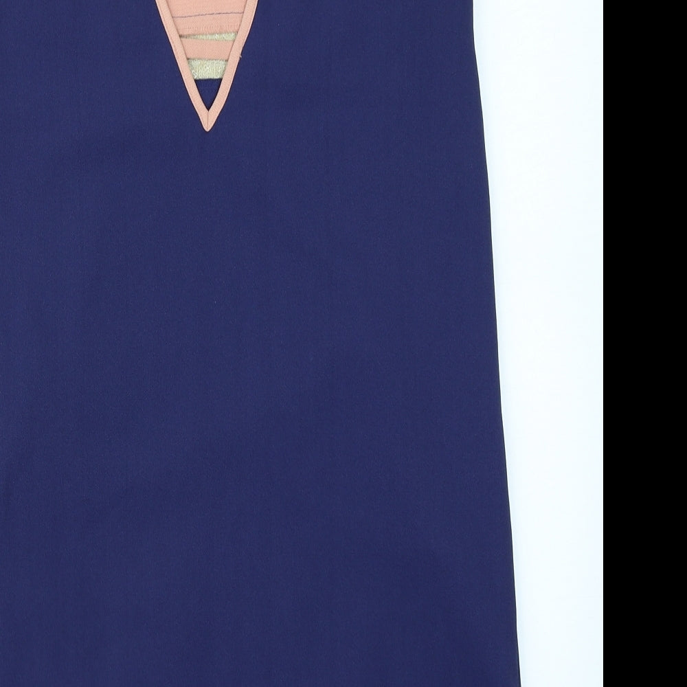 Suncoo Womens Blue Colourblock  A-Line  Size M