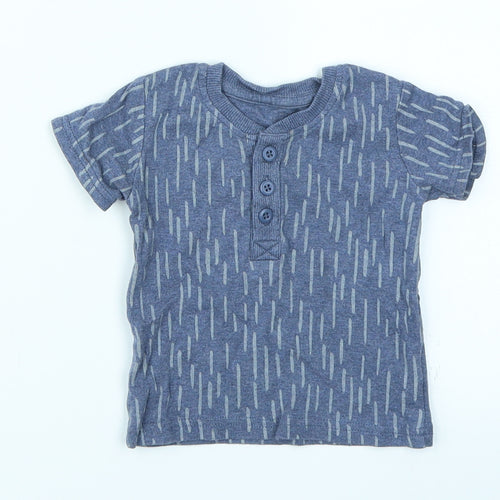 George Boys Blue Striped  Basic Polo Size 3-6 Months