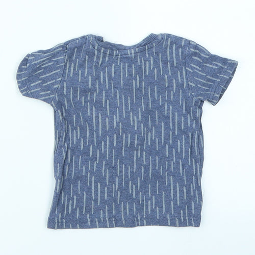George Boys Blue Striped  Basic Polo Size 3-6 Months