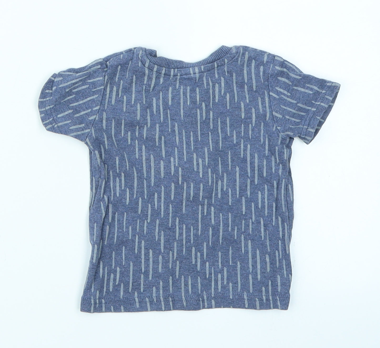 George Boys Blue Striped  Basic Polo Size 3-6 Months