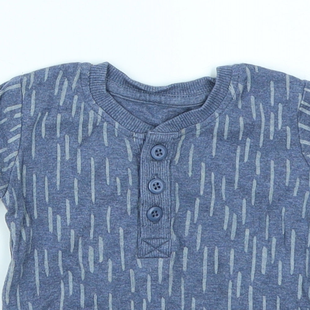 George Boys Blue Striped  Basic Polo Size 3-6 Months
