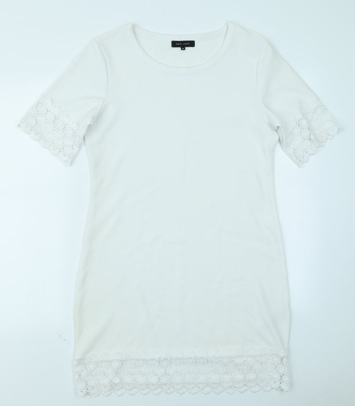 New Look Womens White A-Line Size 10
