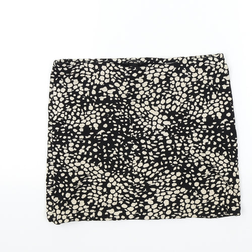 H&M Womens Black Geometric  A-Line Skirt Size M