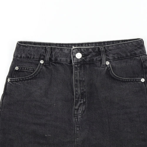 Topshop Womens Black   A-Line Skirt Size 8