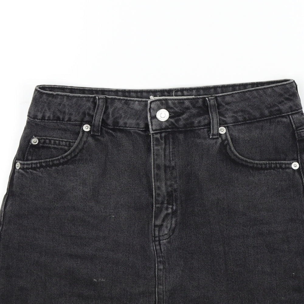 Topshop Womens Black   A-Line Skirt Size 8
