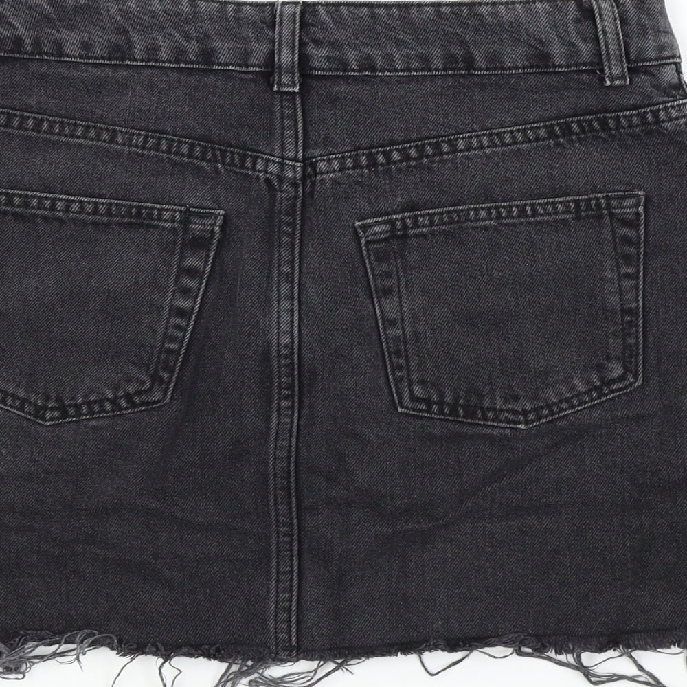 Topshop Womens Black   A-Line Skirt Size 8