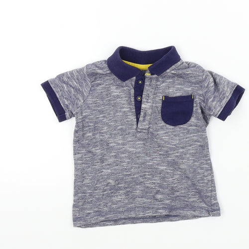 George Baby Blue Colourblock  Basic T-Shirt Size 6-9 Months