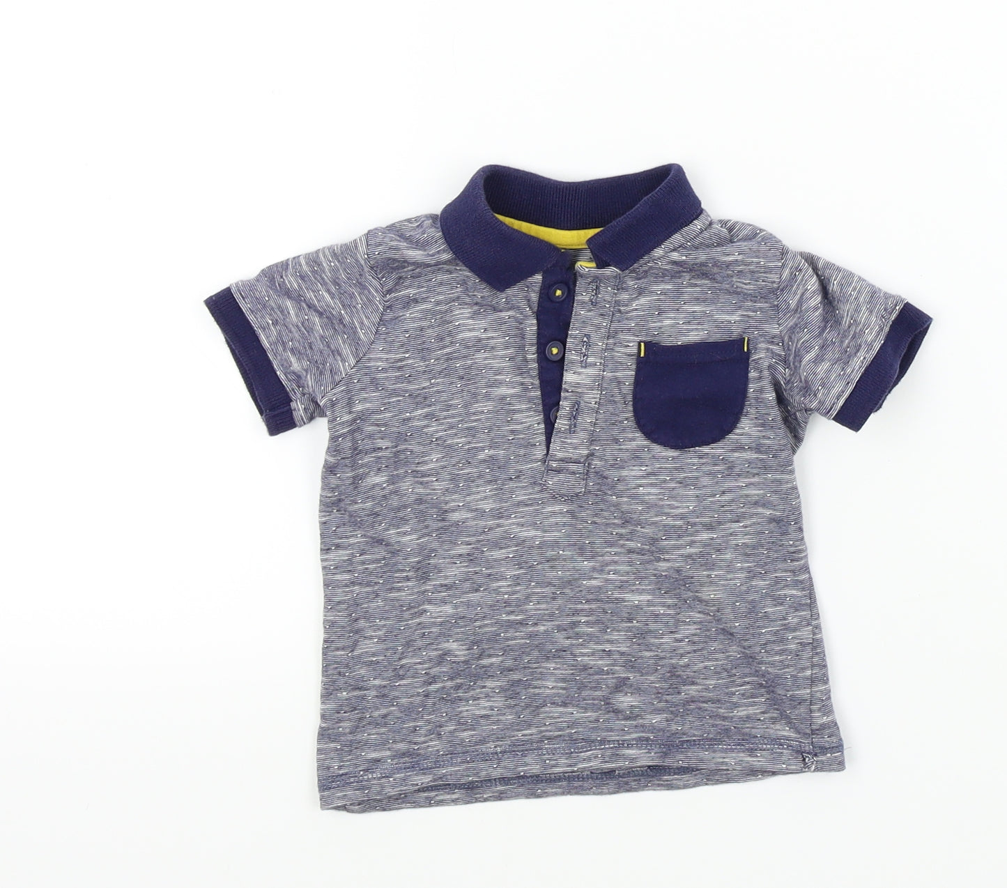 George Baby Blue Colourblock  Basic T-Shirt Size 6-9 Months