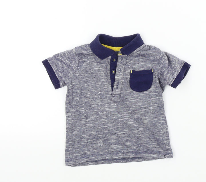George Baby Blue Colourblock  Basic T-Shirt Size 6-9 Months