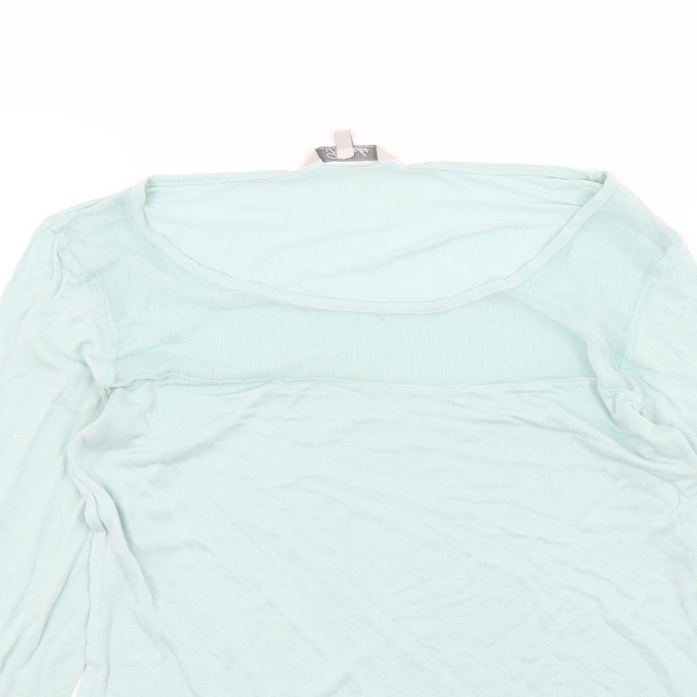 Peacocks Womens Green   Basic T-Shirt Size 12
