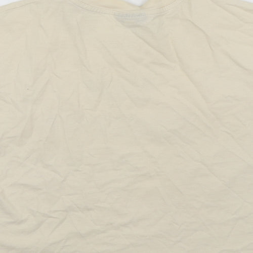 Topshop Womens Beige Colourblock  Basic T-Shirt Size 8