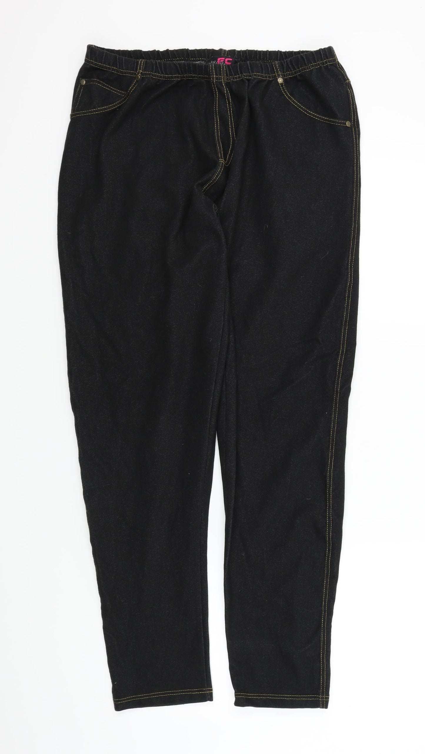 Fury Collection Womens Black Colourblock  Jegging Leggings Size 24 in L30 in