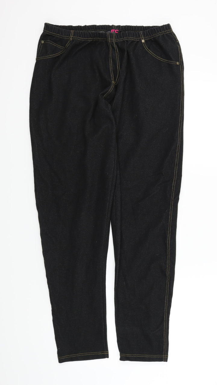 Fury Collection Womens Black Colourblock  Jegging Leggings Size 24 in L30 in
