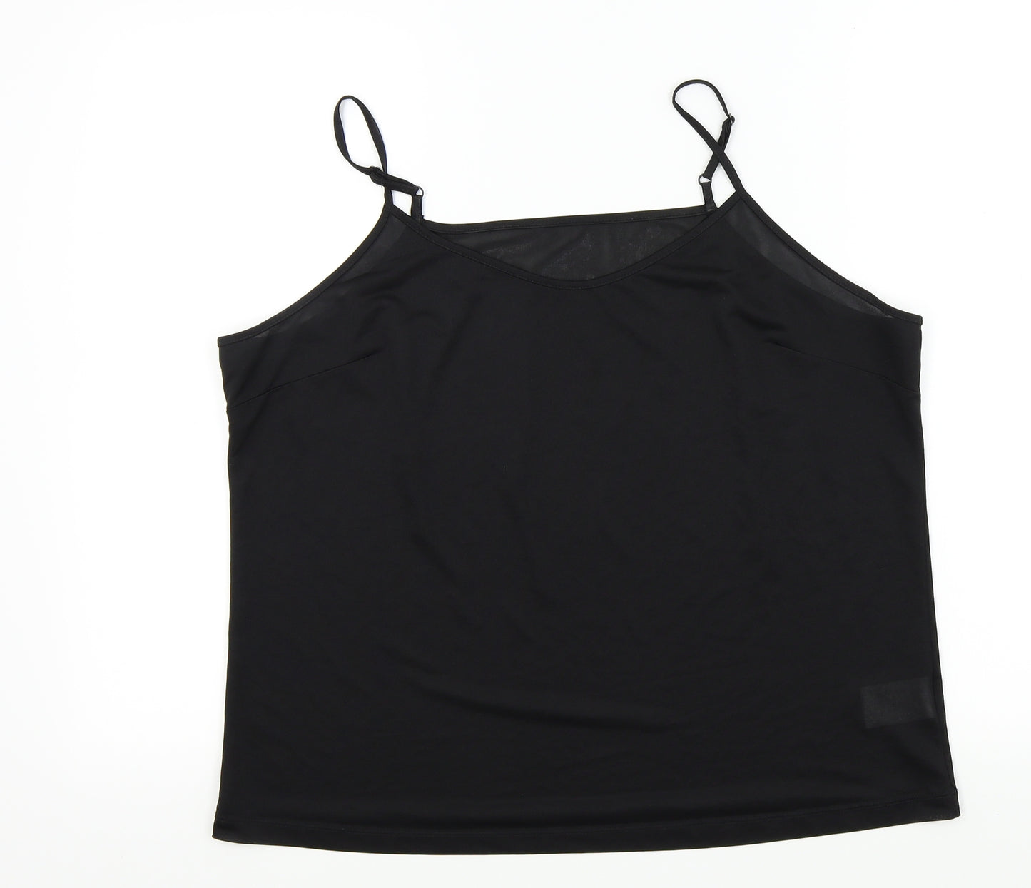 Peackocks Womens Black Colourblock  Basic T-Shirt Size 20