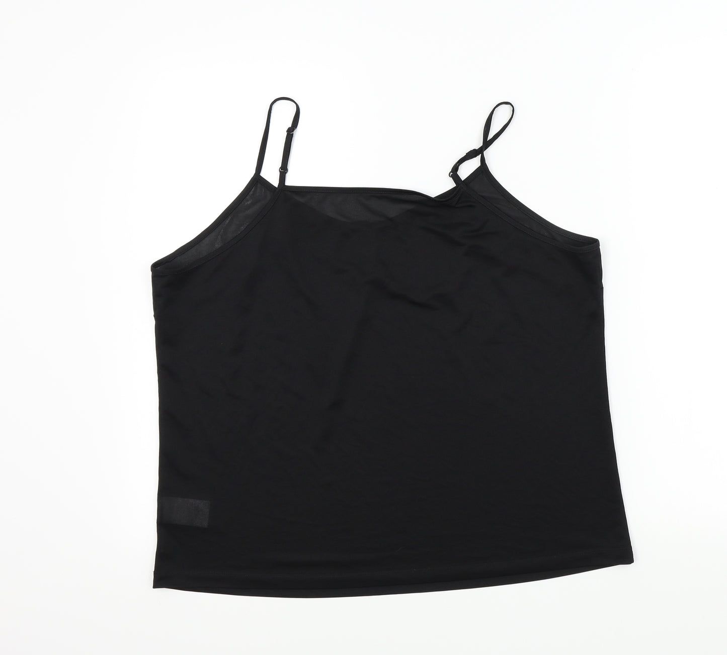 Peackocks Womens Black Colourblock  Basic T-Shirt Size 20