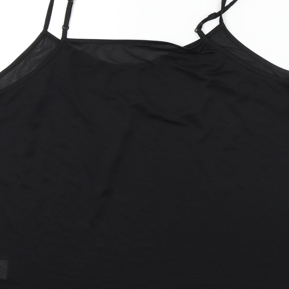 Peackocks Womens Black Colourblock  Basic T-Shirt Size 20