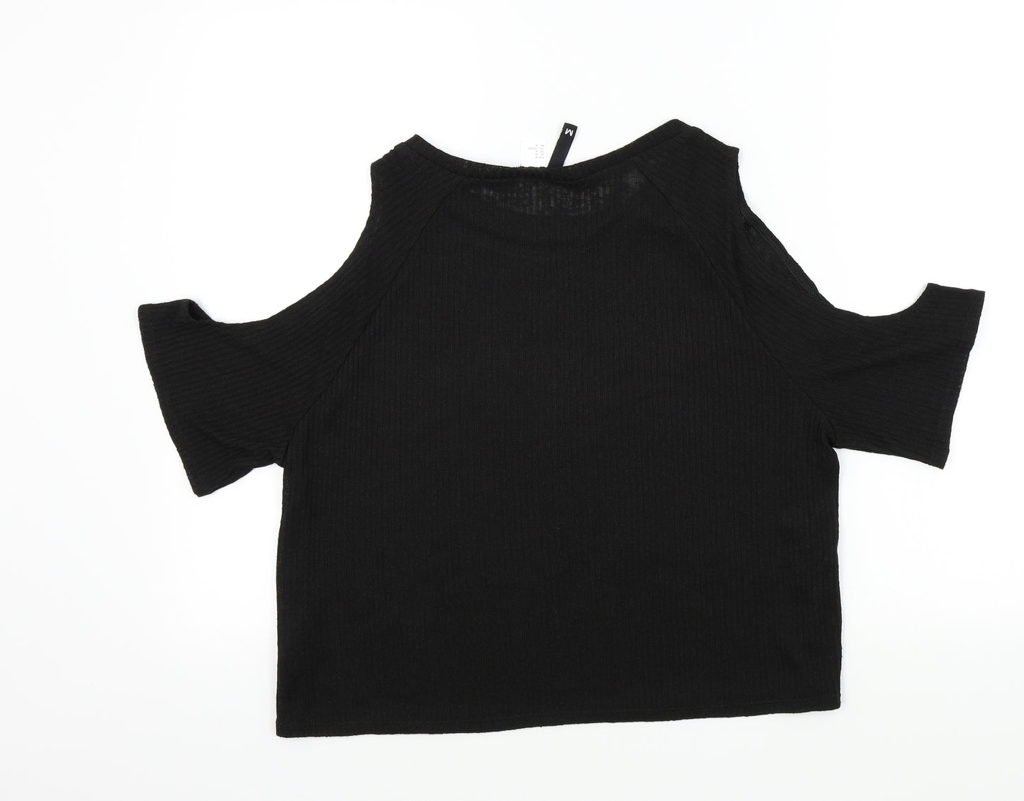 H&M Womens Black Colourblock  Basic T-Shirt Size M