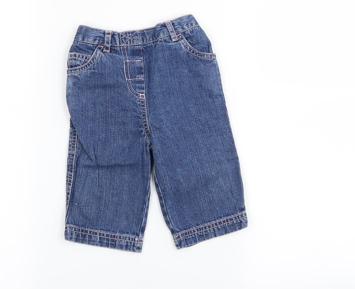 TU Girls Blue Cargo Jeans Size 6-9 Months