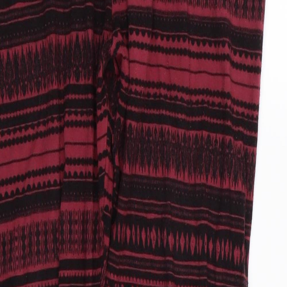 Papaya Womens Red Geometric  Jegging Leggings Size 10 L25 in - Stretch waistband/legging
