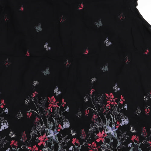 love yours Womens Black Floral  Basic Tank Size 22