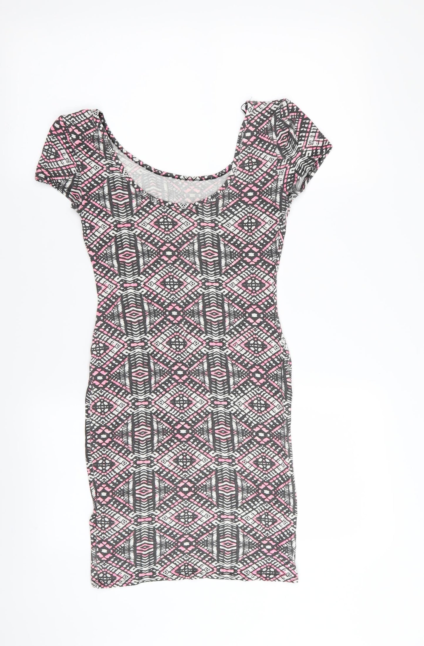 New Look Womens Multicoloured Geometric  Pencil Dress  Size 10