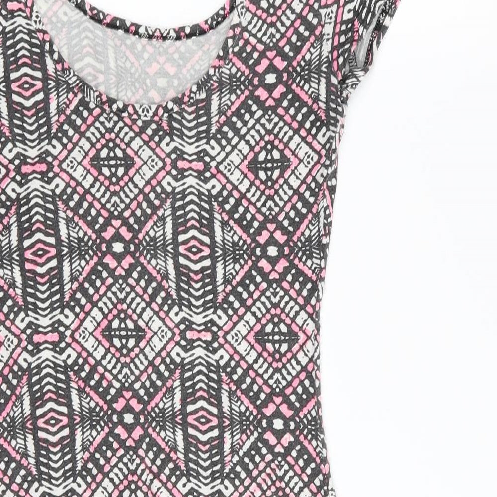 New Look Womens Multicoloured Geometric  Pencil Dress  Size 10