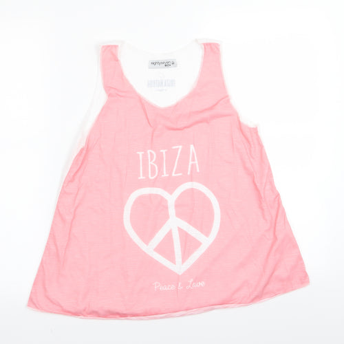 eightyseven ibiza Womens Pink   Basic Tank Size M