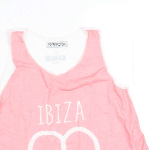 eightyseven ibiza Womens Pink   Basic Tank Size M
