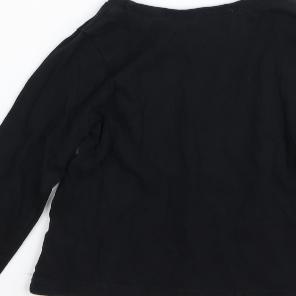 Asda George Boys Black   Basic T-Shirt Size 2-3 Years