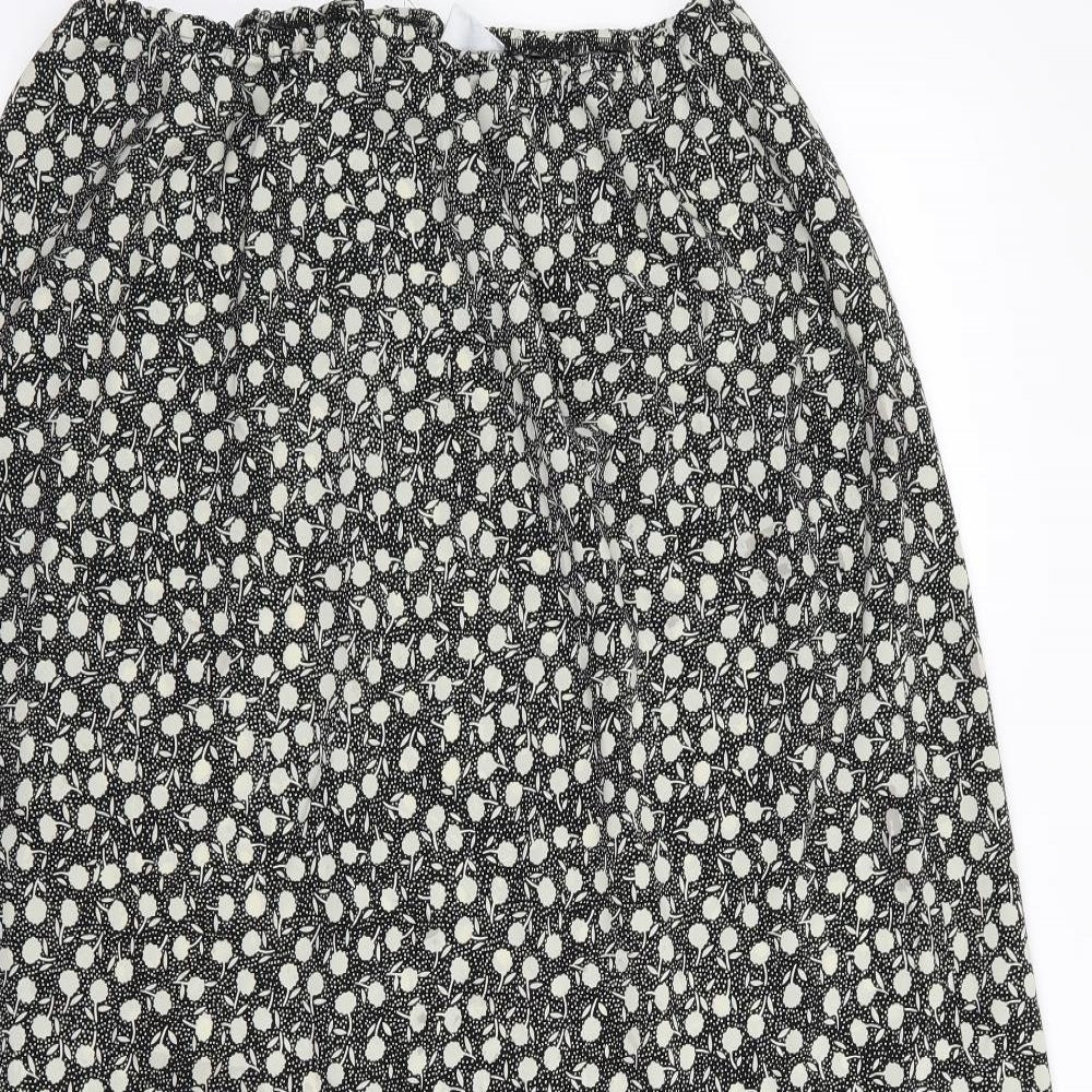 LOVE YOURS Womens Black Floral  Flare Skirt Size 22  - Stretch waistband