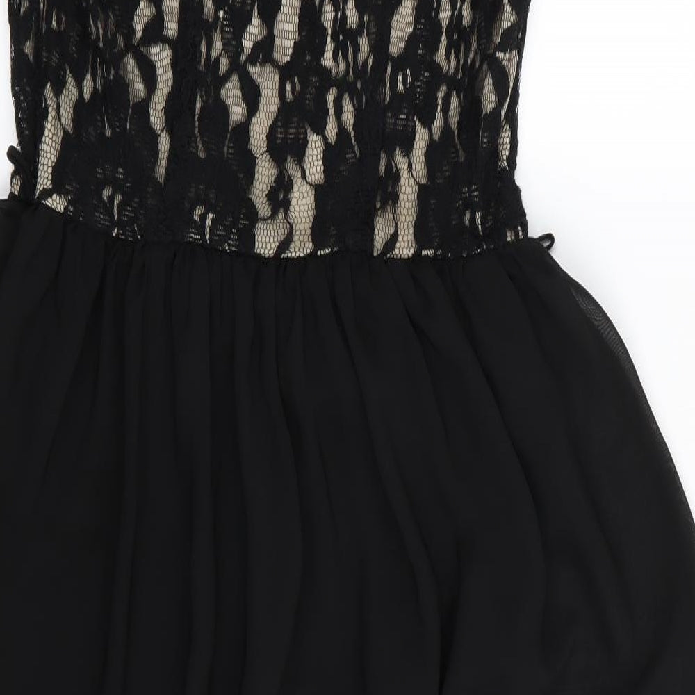 Primark Womens Black Floral  Fit & Flare  Size 12