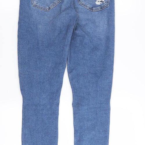 Topshop Womens Blue   Skinny Jeans Size 28 in L32 in - RIPPED JEANS