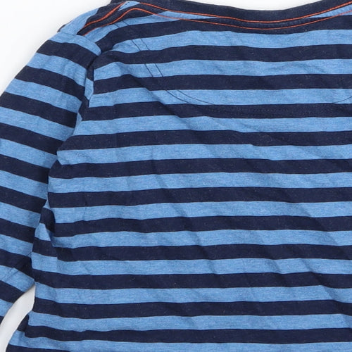 Joules Boys Blue Striped  Basic T-Shirt Size 4 Years