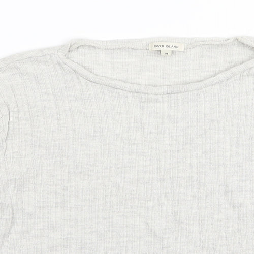 River Island Womens Grey   Basic T-Shirt Size 14