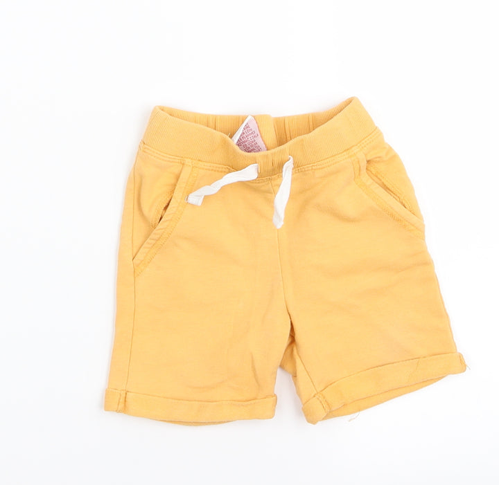Preworn Boys Orange Capri Trousers Size 12-18 Months - shorts
