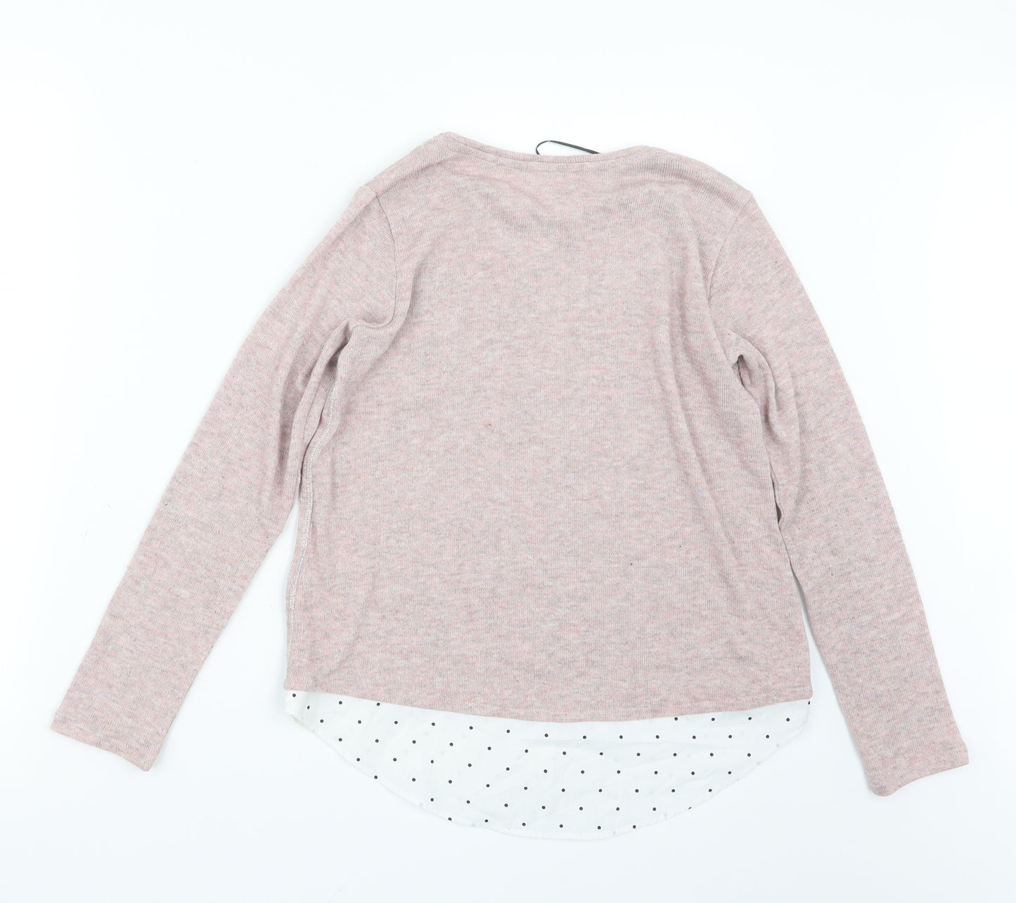H&M Girls Pink  Knit Pullover Jumper Size 11-12 Years