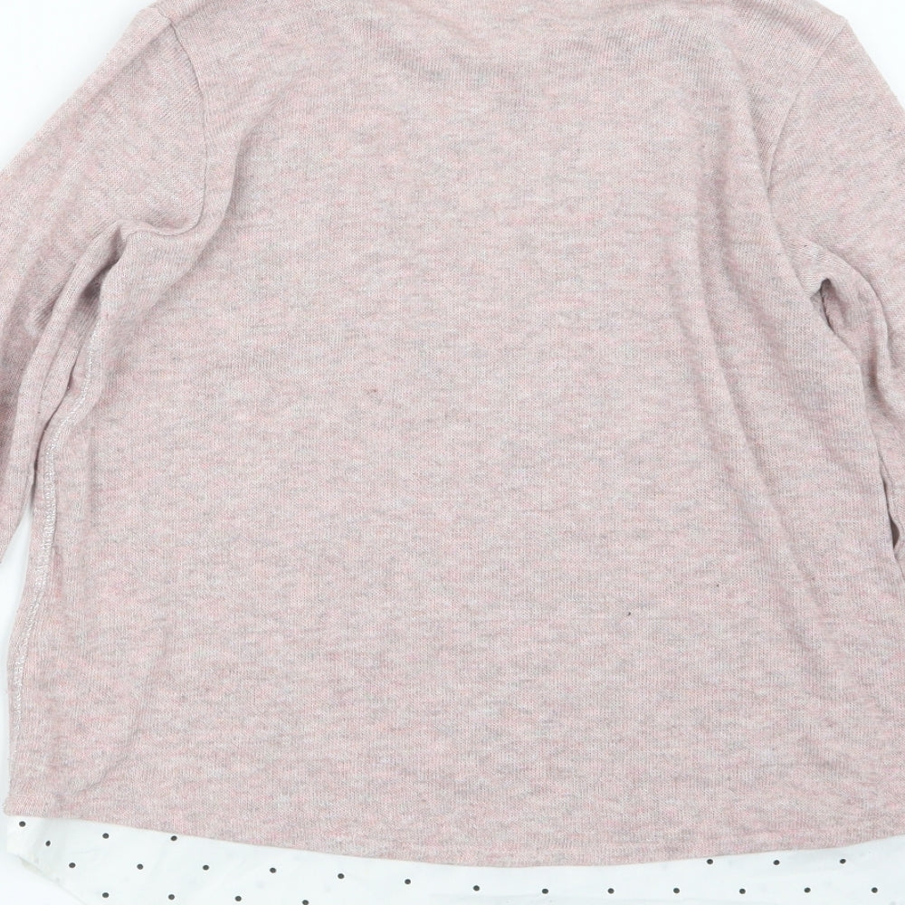 H&M Girls Pink  Knit Pullover Jumper Size 11-12 Years