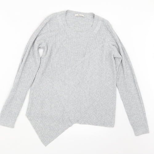 TU Womens Grey  Knit Pullover Jumper Size 12