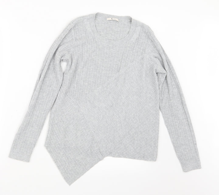 TU Womens Grey  Knit Pullover Jumper Size 12