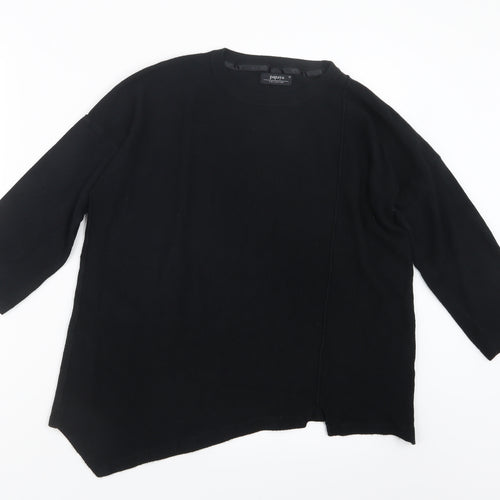 Papaya Womens Black  Knit Pullover Jumper Size 12