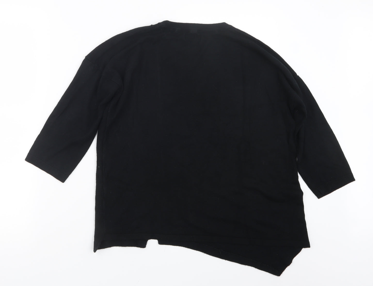 Papaya Womens Black  Knit Pullover Jumper Size 12