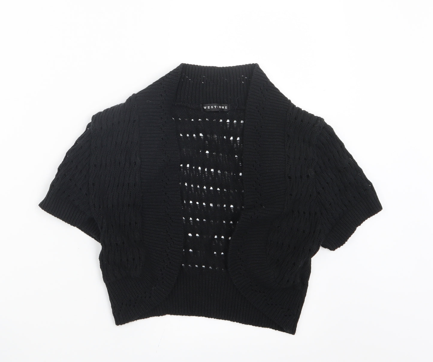 West One Womens Black  Knit Cardigan Jumper Size 10