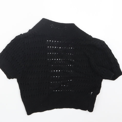 West One Womens Black  Knit Cardigan Jumper Size 10