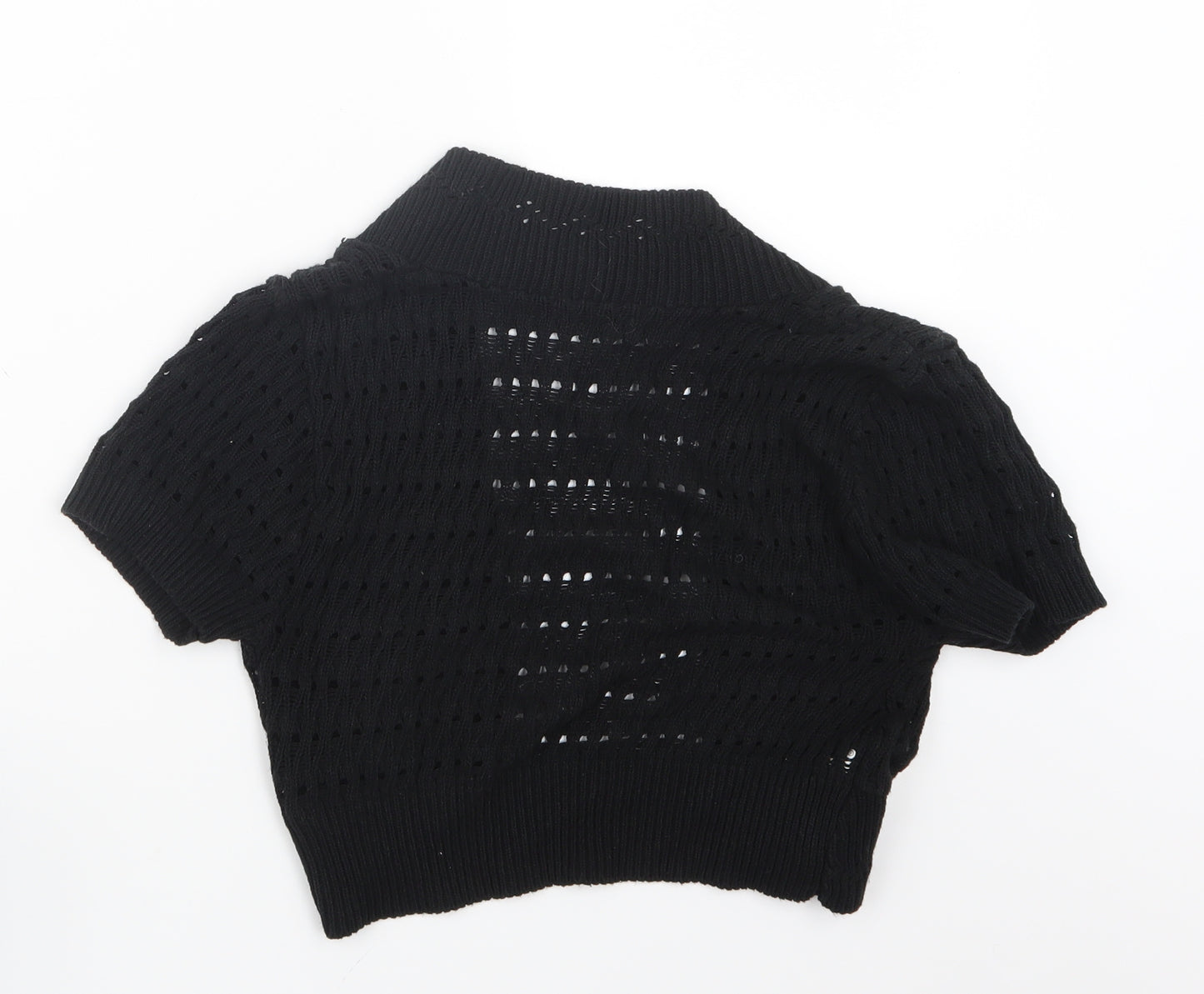 West One Womens Black  Knit Cardigan Jumper Size 10