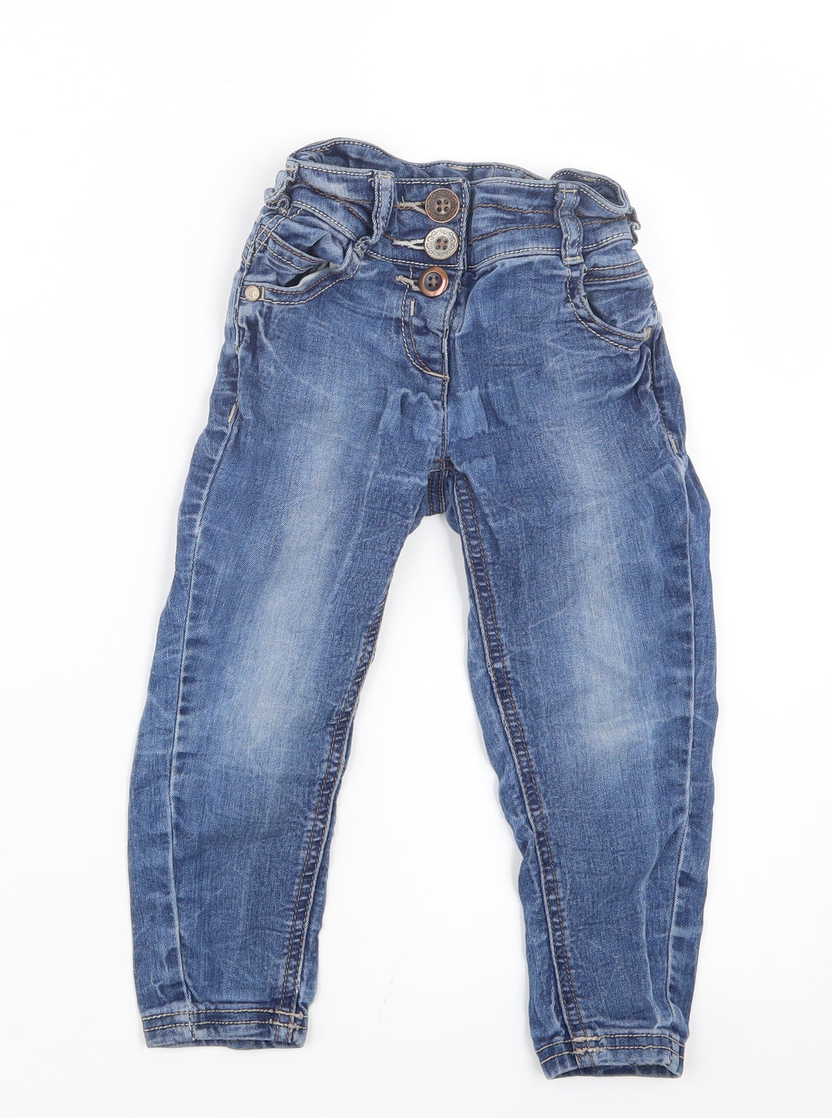 NEXT Girls Blue  Denim Straight Jeans Size 3 Years