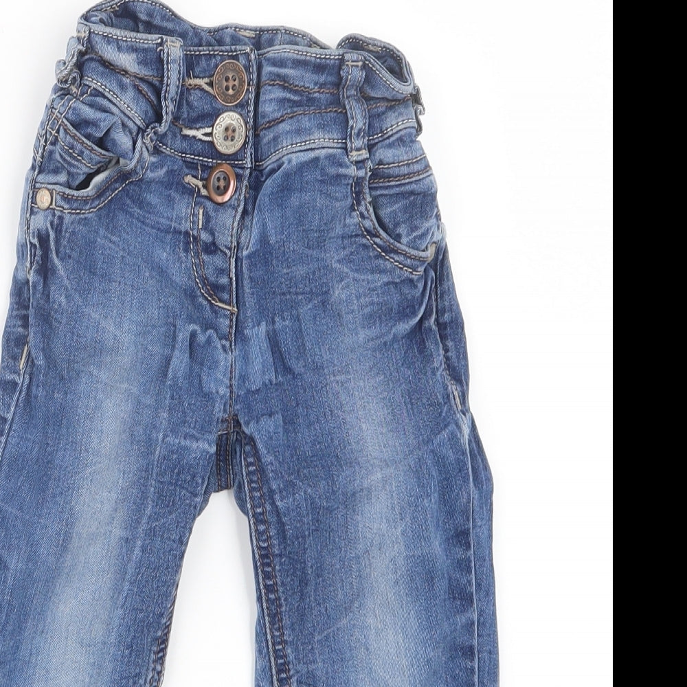 NEXT Girls Blue  Denim Straight Jeans Size 3 Years