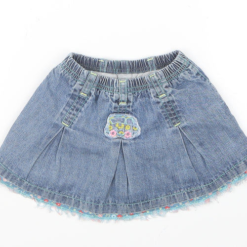 Dudu Girls Blue  Denim A-Line Skirt Size 12 Months