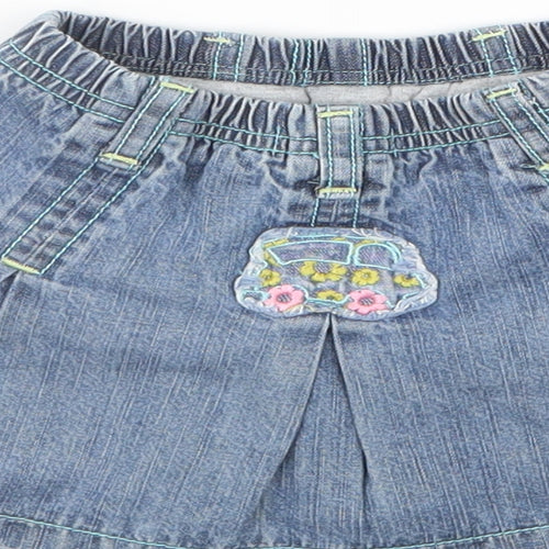 Dudu Girls Blue  Denim A-Line Skirt Size 12 Months