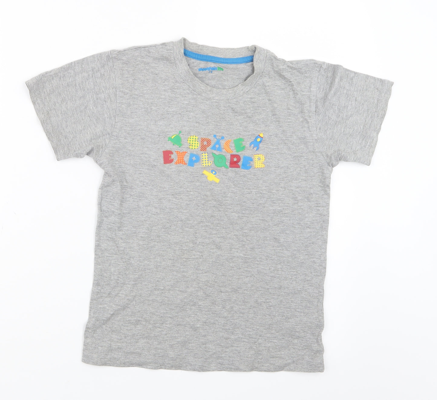 Mountain Life Boys Grey   Basic T-Shirt Size 7-8 Years
