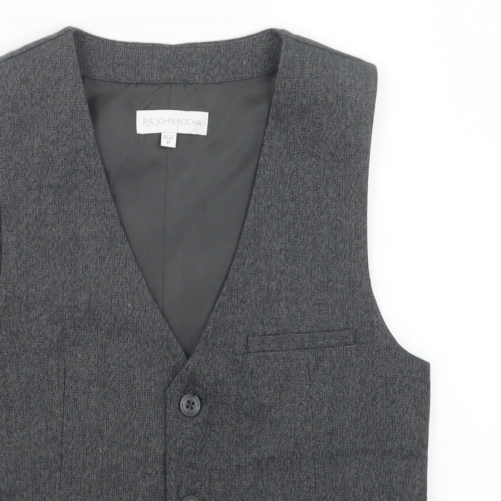 RJR.John Rocha Boys Grey   Jacket Waistcoat Size 11 Years